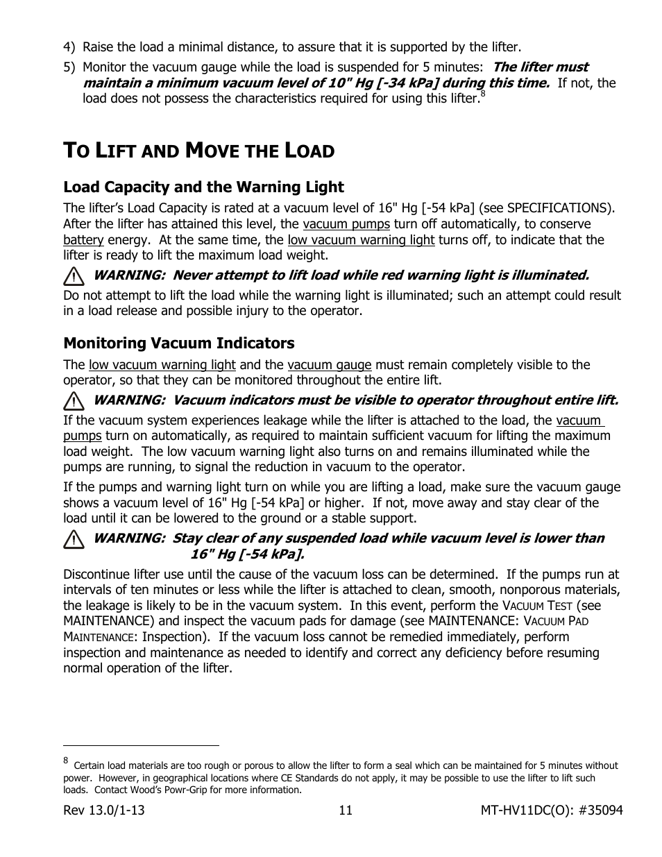 Ift and, Ove the | Wood’s Powr-Grip MT10FS10TAIR User Manual | Page 13 / 28