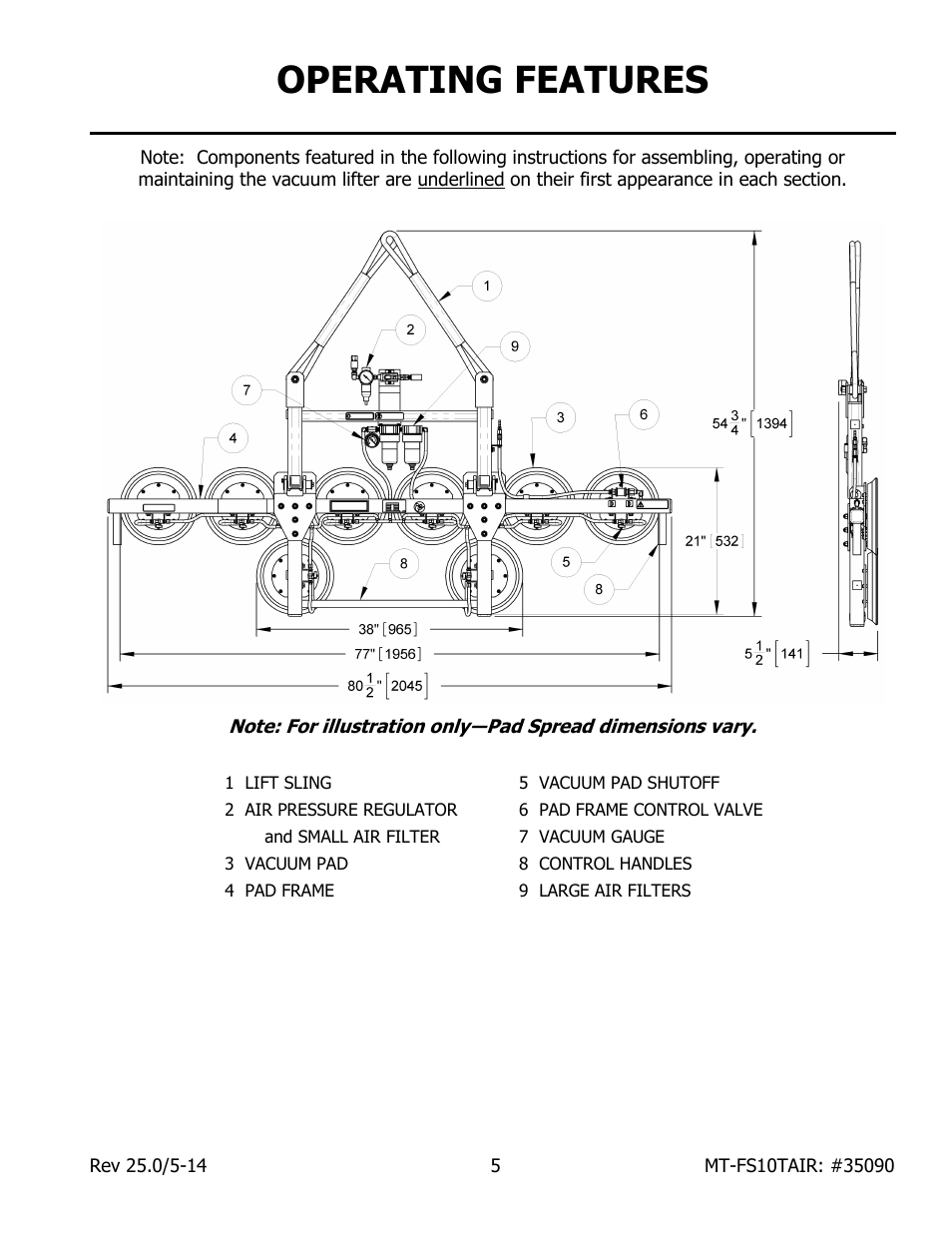 Operating features | Wood’s Powr-Grip MT10FS10TAIR User Manual | Page 7 / 25