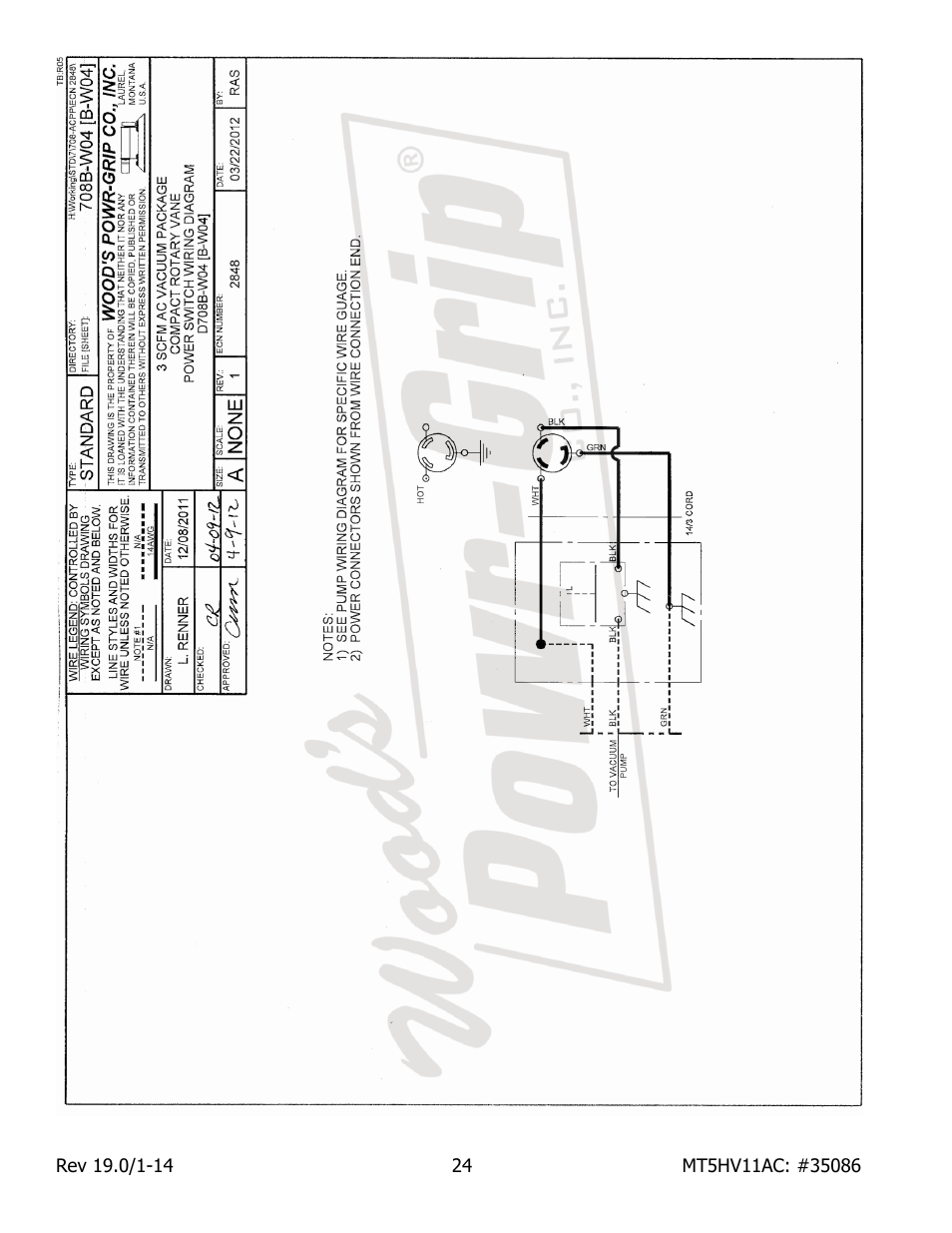 Wood’s Powr-Grip MT5HV11AC User Manual | Page 26 / 27
