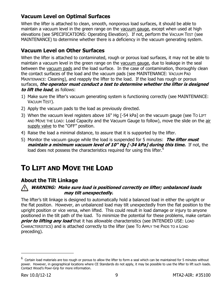 Ift and, Ove the | Wood’s Powr-Grip MTA2HV11AIR User Manual | Page 11 / 20