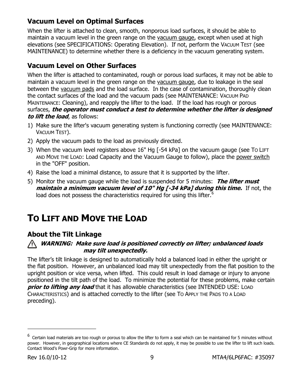 Ift and, Ove the | Wood’s Powr-Grip MTA6LP6FAC User Manual | Page 11 / 21
