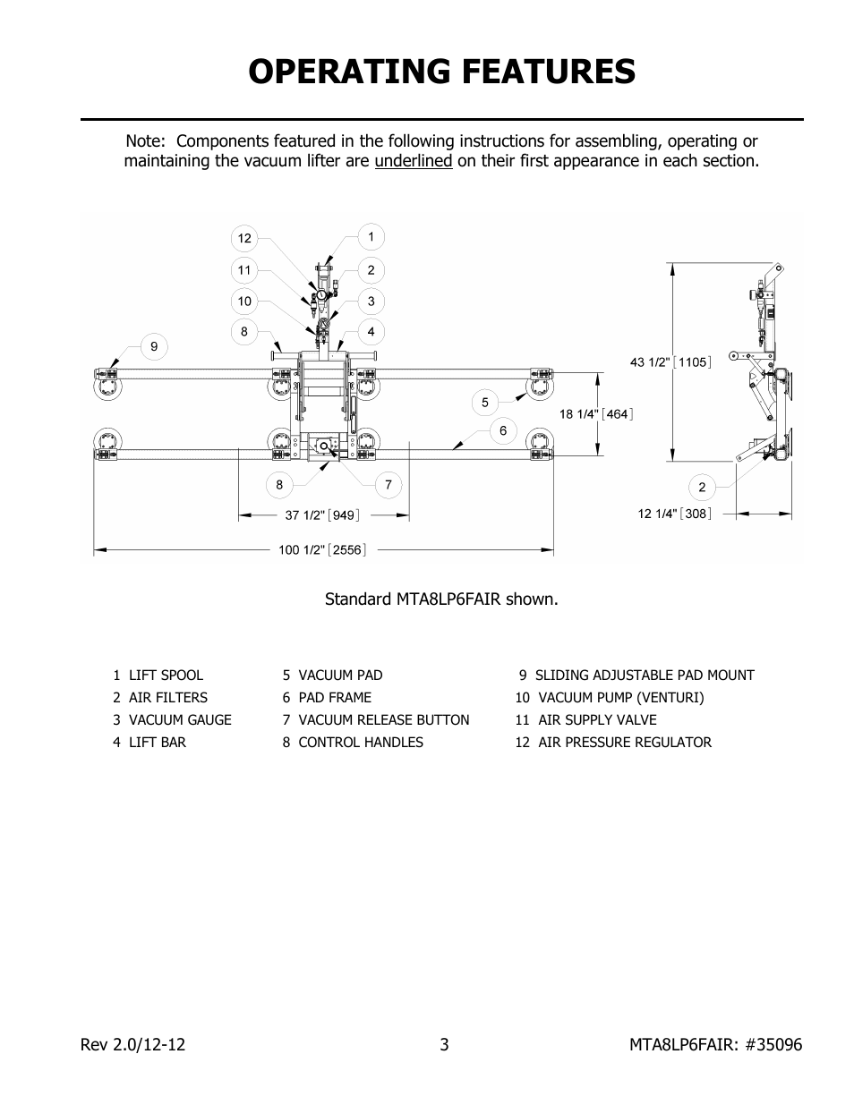 Operating features | Wood’s Powr-Grip MTA8LP6FAIR User Manual | Page 5 / 22