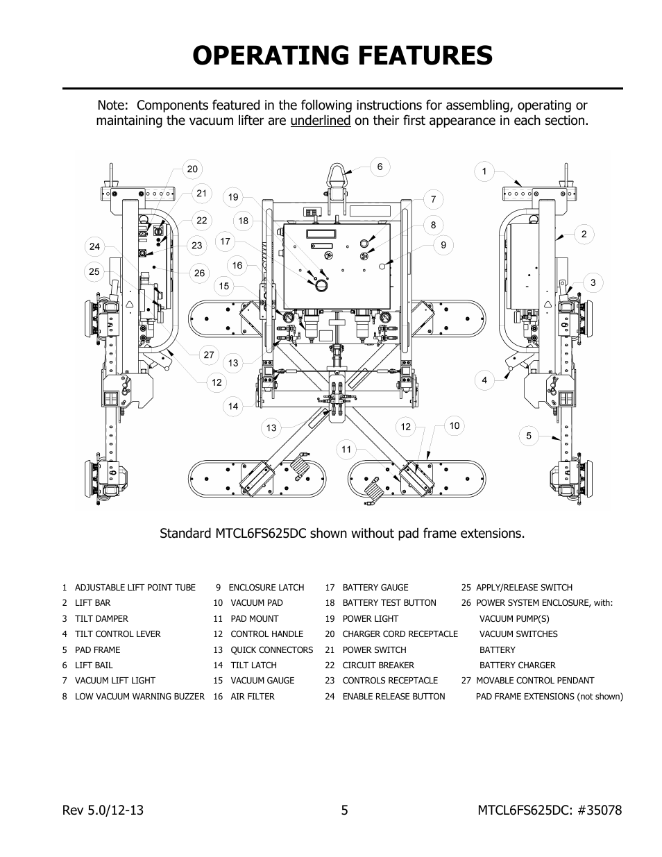 Operating features | Wood’s Powr-Grip MTCL6FS625DC User Manual | Page 7 / 42