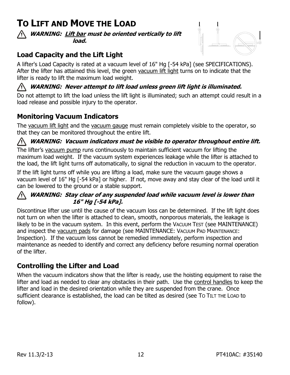 Ift and, Ove the | Wood’s Powr-Grip PT410AC User Manual | Page 14 / 27