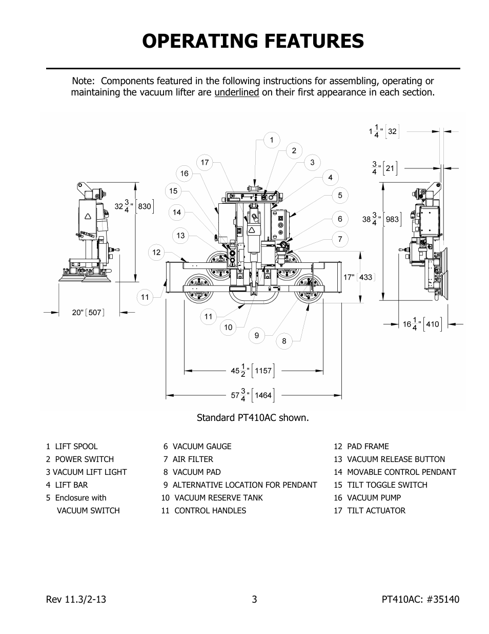 Operating features | Wood’s Powr-Grip PT410AC User Manual | Page 5 / 27