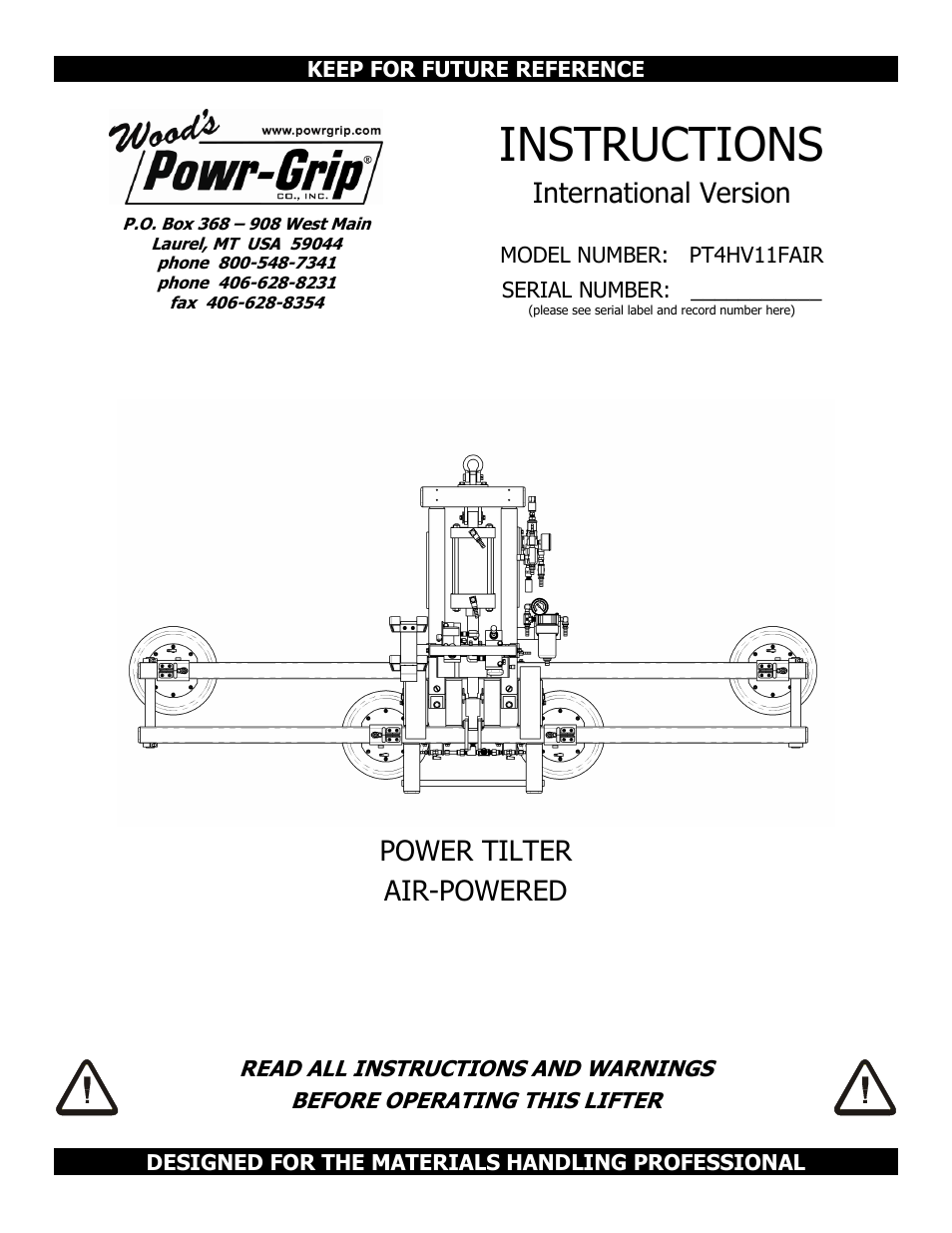 Wood’s Powr-Grip PT4FS10TAIR User Manual | 26 pages