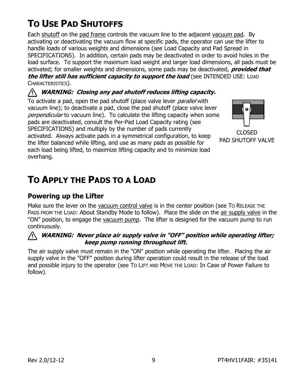 Hutoffs, Pply the, Ads to a | Wood’s Powr-Grip PT4FS10TAIR User Manual | Page 11 / 26