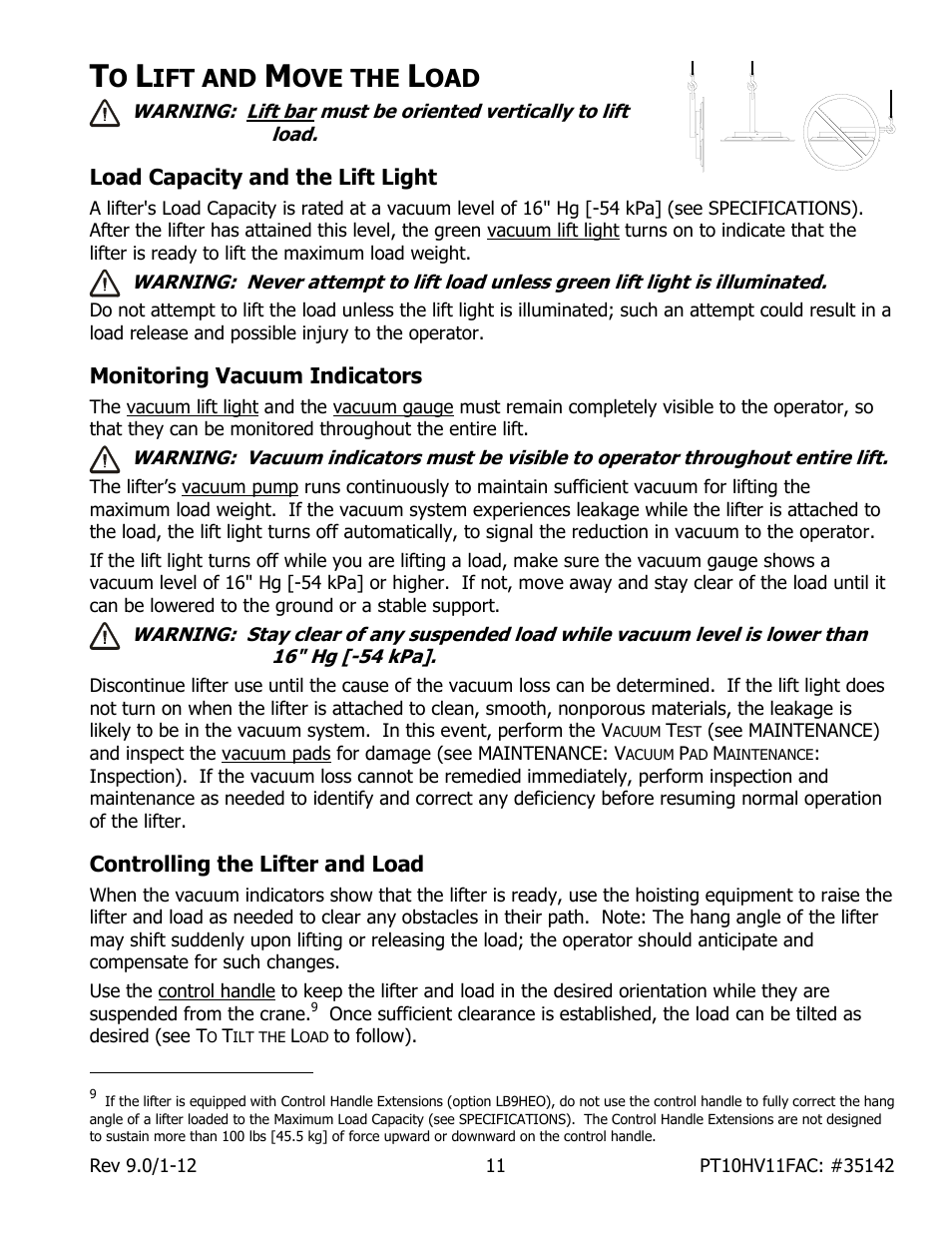Ift and, Ove the | Wood’s Powr-Grip PT10FS10TAC User Manual | Page 13 / 25