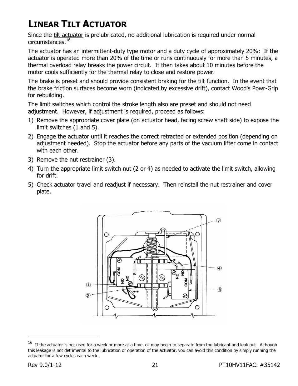 Inear, Ctuator | Wood’s Powr-Grip PT10FS10TAC User Manual | Page 23 / 25