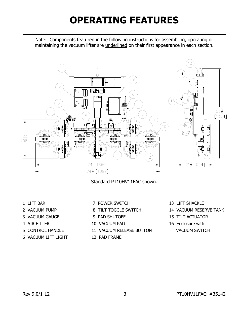 Operating features | Wood’s Powr-Grip PT10FS10TAC User Manual | Page 5 / 25