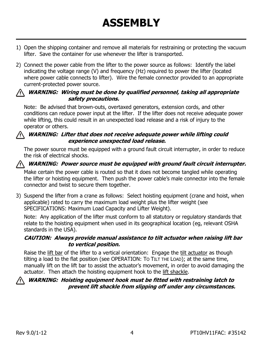 Assembly | Wood’s Powr-Grip PT10FS10TAC User Manual | Page 6 / 25