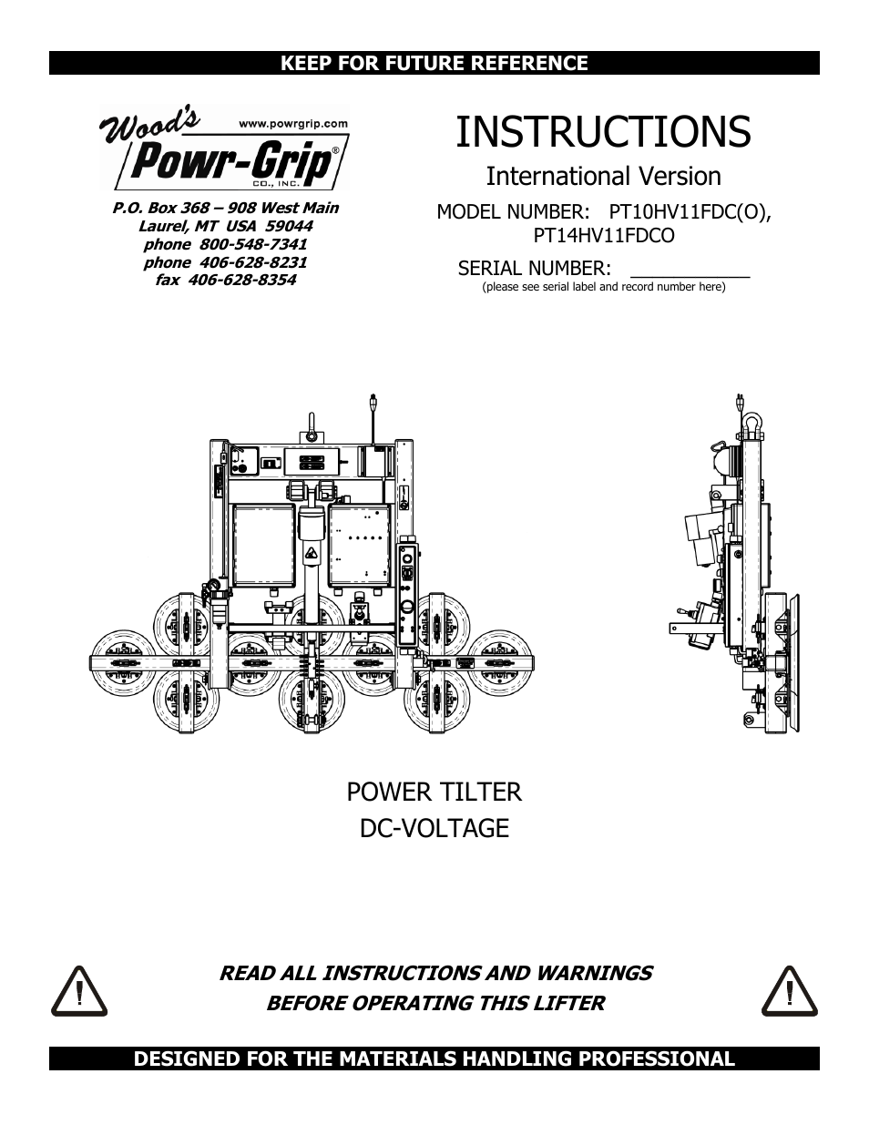 Wood’s Powr-Grip PT10FS10TDC User Manual | 29 pages