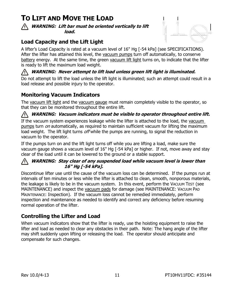 Ift and, Ove the | Wood’s Powr-Grip PT10FS10TDC User Manual | Page 13 / 29