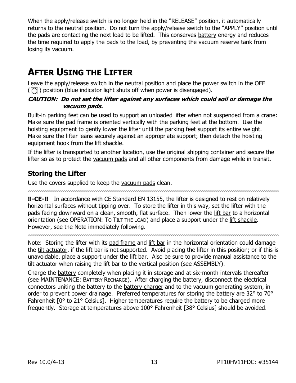 Fter, Sing the, Ifter | Wood’s Powr-Grip PT10FS10TDC User Manual | Page 15 / 29