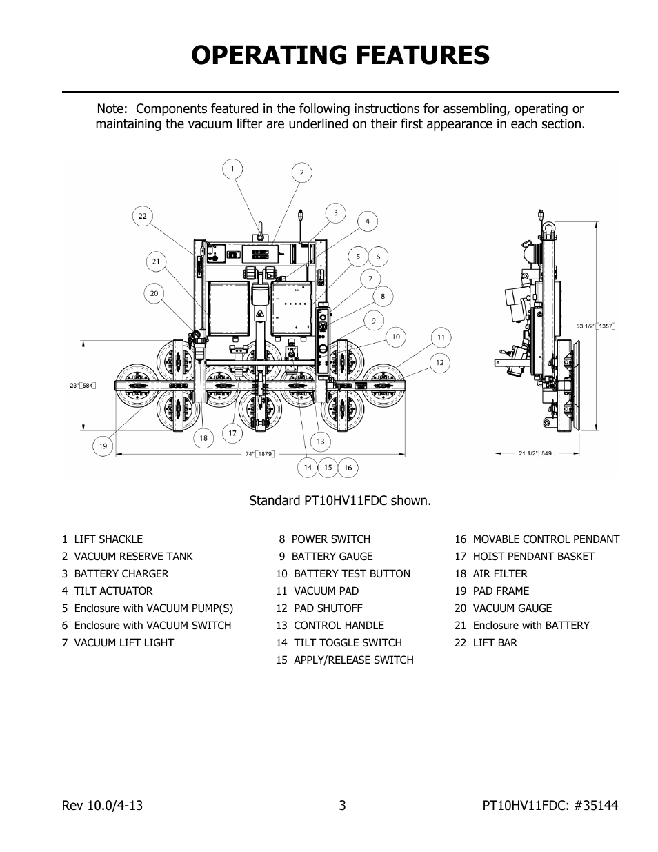 Operating features | Wood’s Powr-Grip PT10FS10TDC User Manual | Page 5 / 29