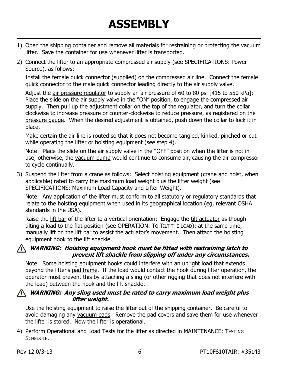 Assembly | Wood’s Powr-Grip PT10FS10TAIR User Manual | Page 8 / 28