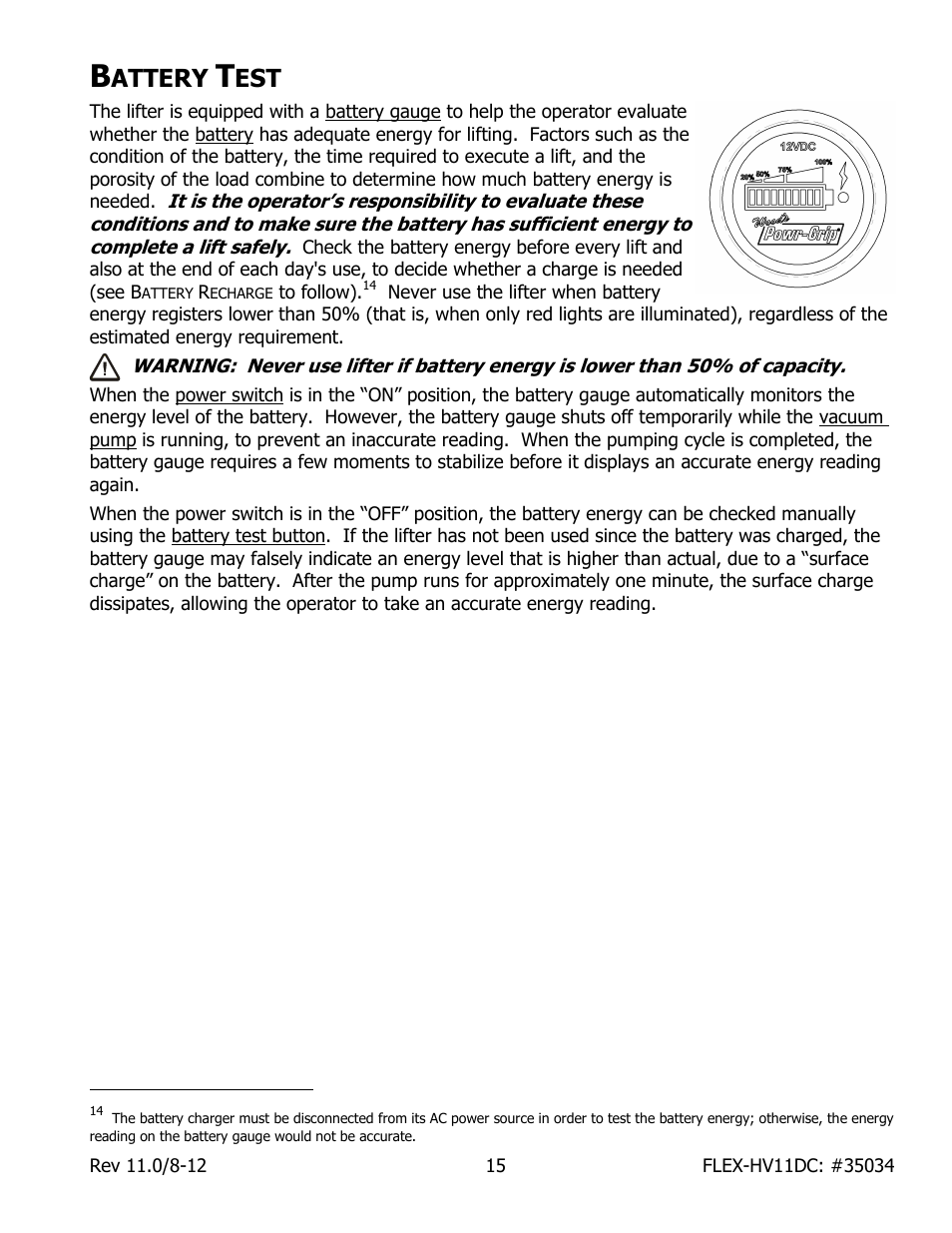 Attery | Wood’s Powr-Grip FLEX5HV11DC User Manual | Page 17 / 27