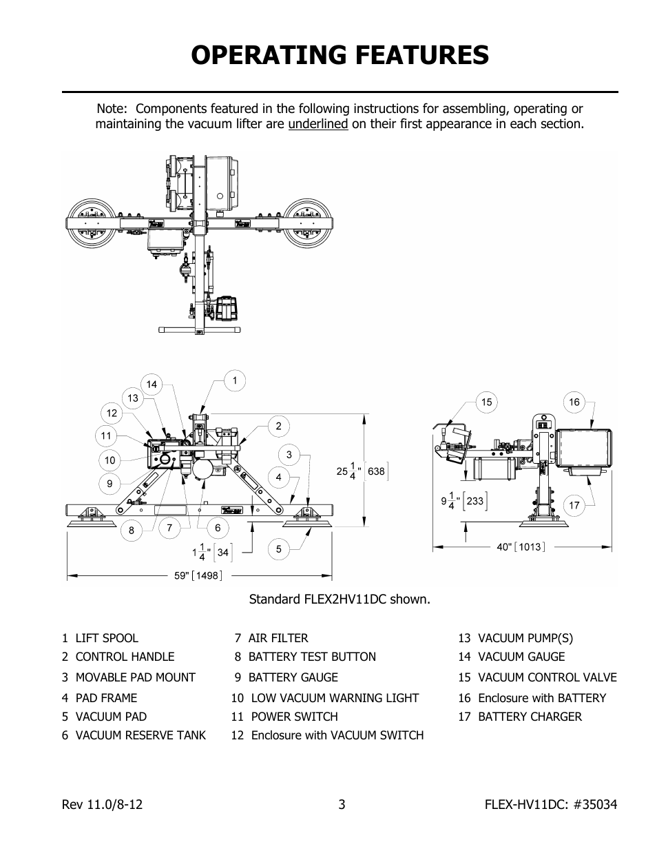 Operating features | Wood’s Powr-Grip FLEX5HV11DC User Manual | Page 5 / 27