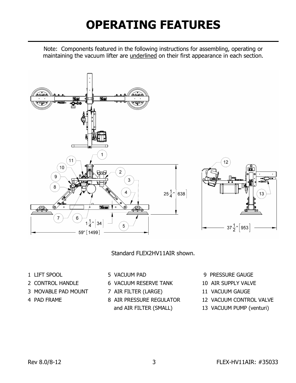 Operating features | Wood’s Powr-Grip FLEX5HV11AIR User Manual | Page 5 / 22