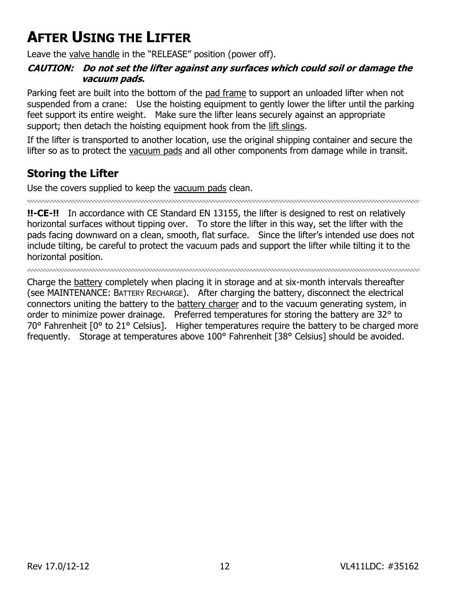 Fter, Sing the, Ifter | Wood’s Powr-Grip VL411LDC User Manual | Page 14 / 27
