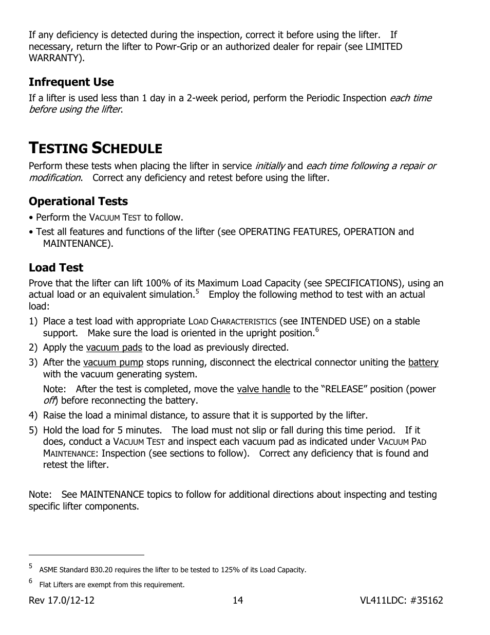 Esting, Chedule | Wood’s Powr-Grip VL411LDC User Manual | Page 16 / 27