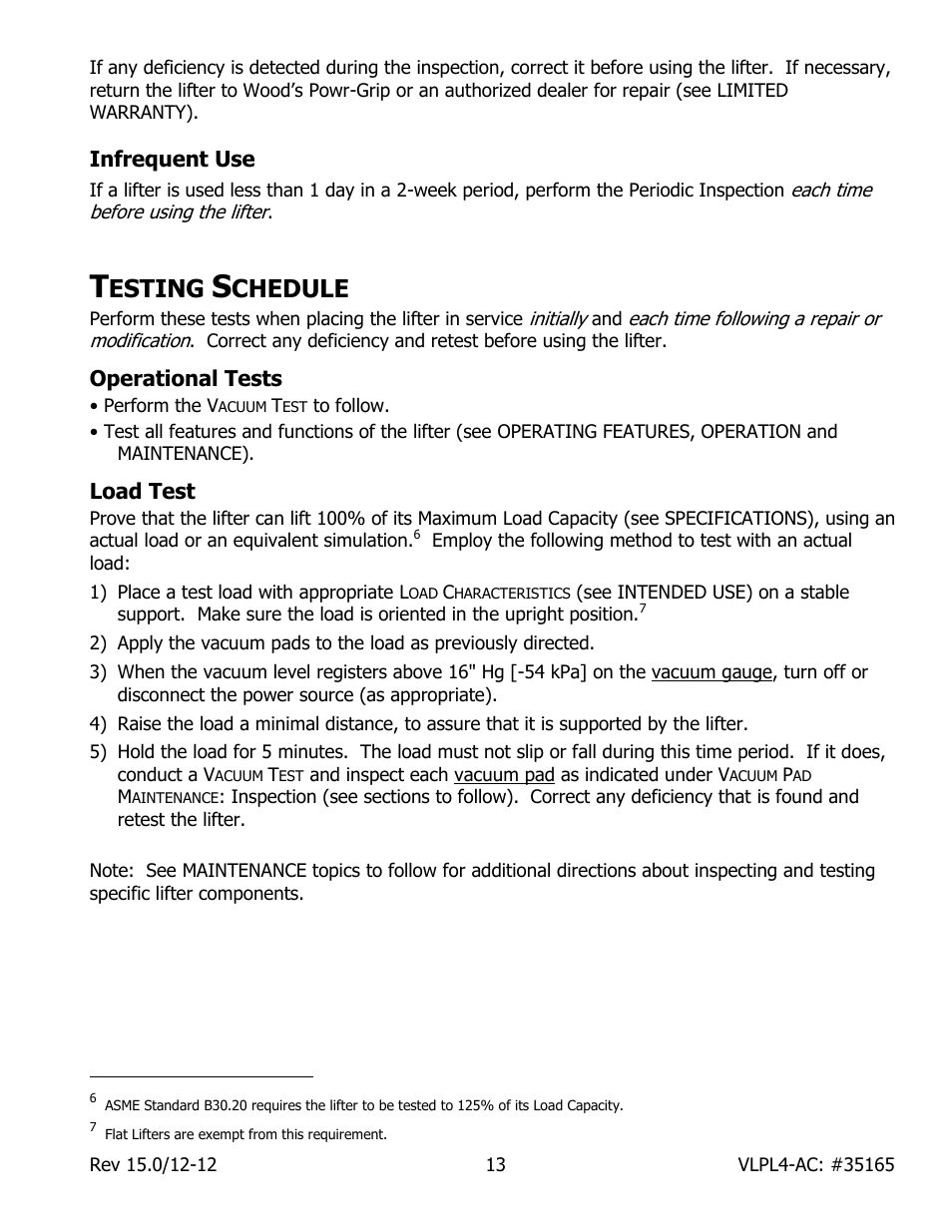 Esting, Chedule | Wood’s Powr-Grip VLPL411LAC User Manual | Page 15 / 23