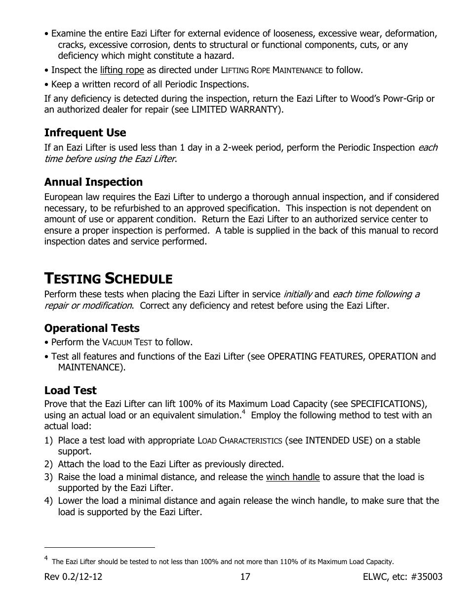 Esting, Chedule | Wood’s Powr-Grip EL Series User Manual | Page 19 / 26