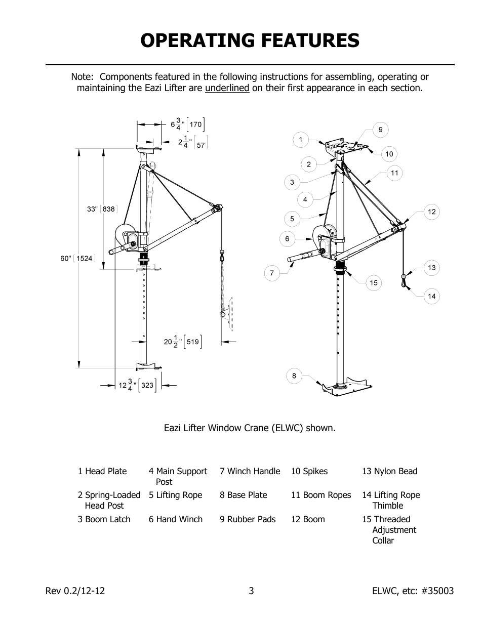 Operating features | Wood’s Powr-Grip EL Series User Manual | Page 5 / 26