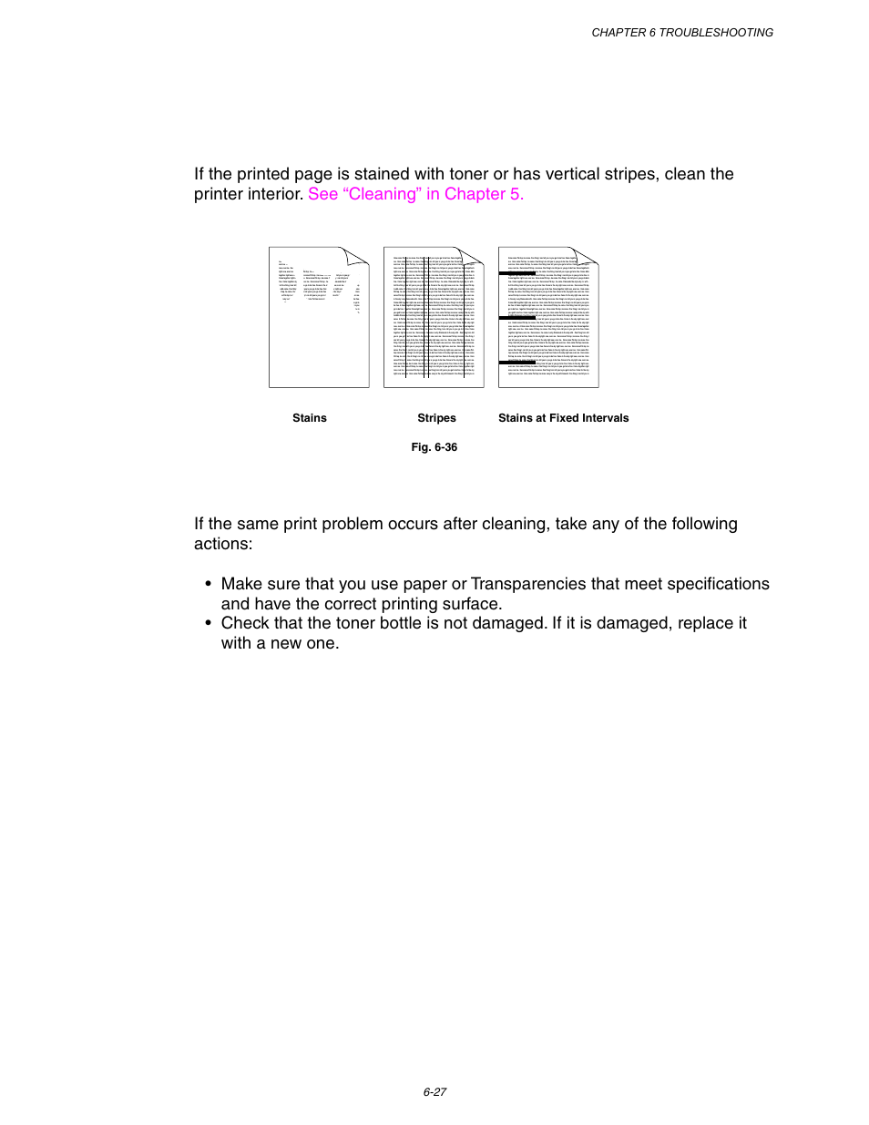 Stains and stripes, Stains and stripes -27 | Brother HL-3260N User Manual | Page 238 / 276