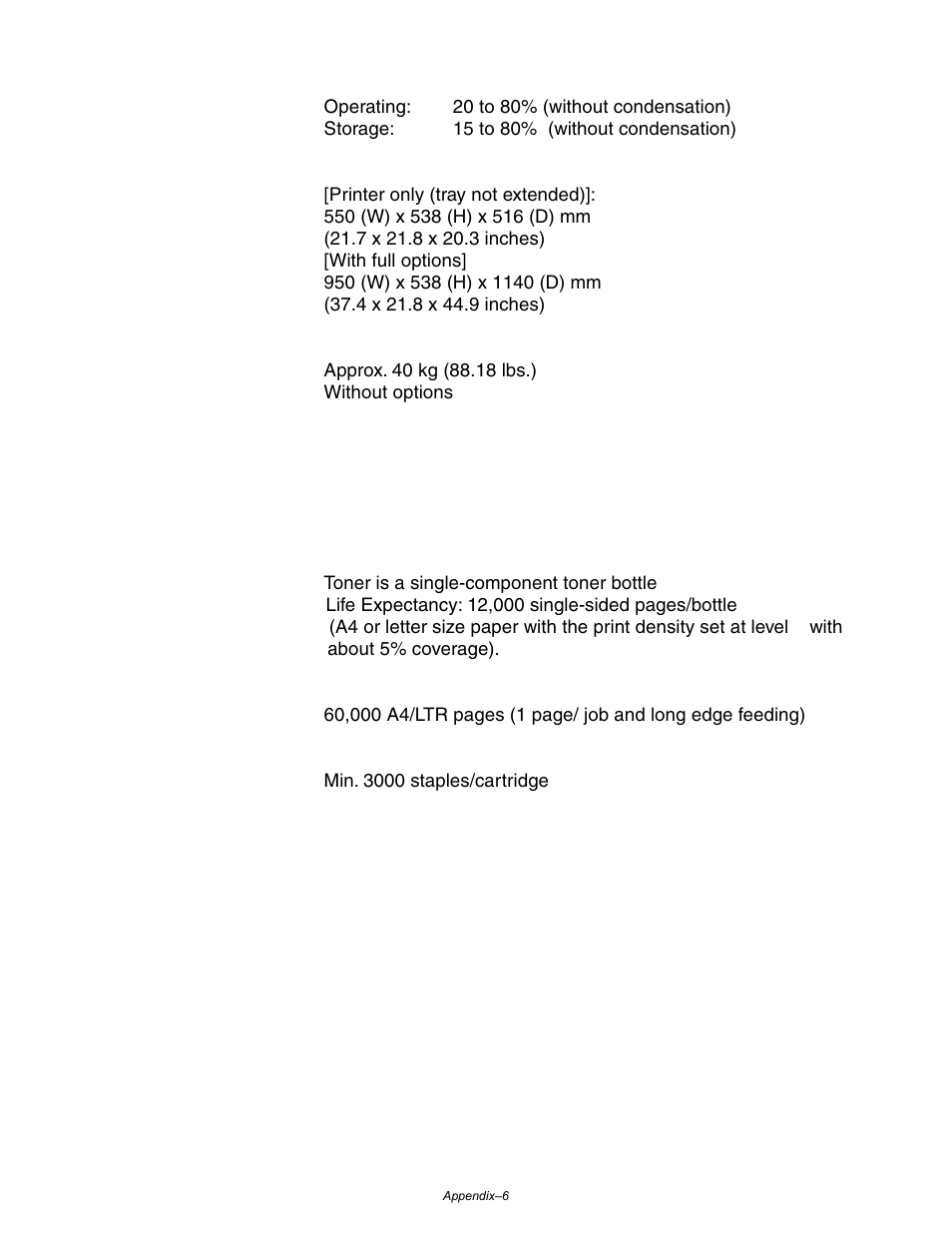 Supplies | Brother HL-3260N User Manual | Page 248 / 276