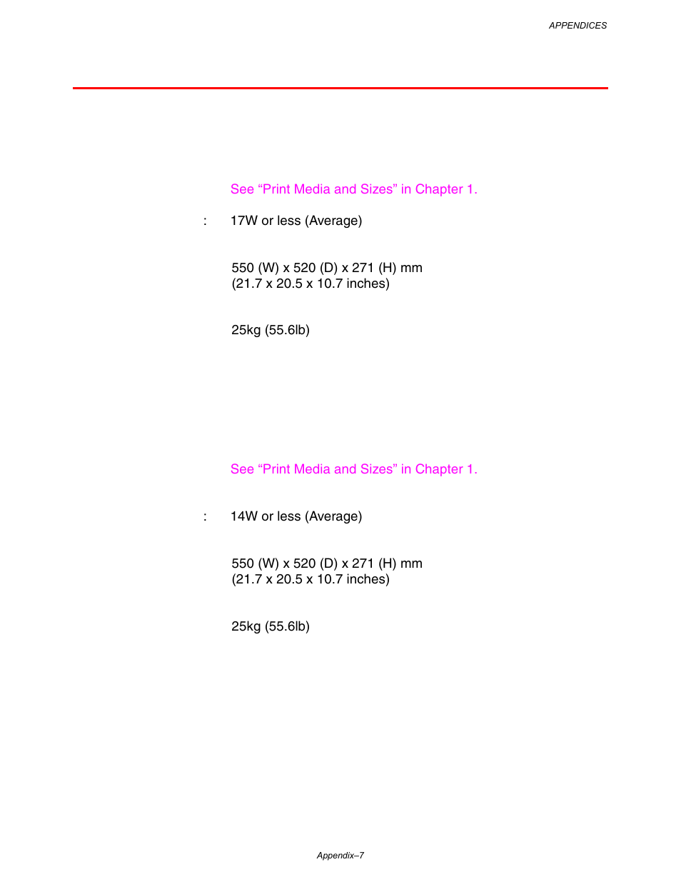 Options, 500x2 sheets paper tray (lt-5100), 2000 sheets paper tray (lt-5200) | Appendix-7 | Brother HL-3260N User Manual | Page 249 / 276