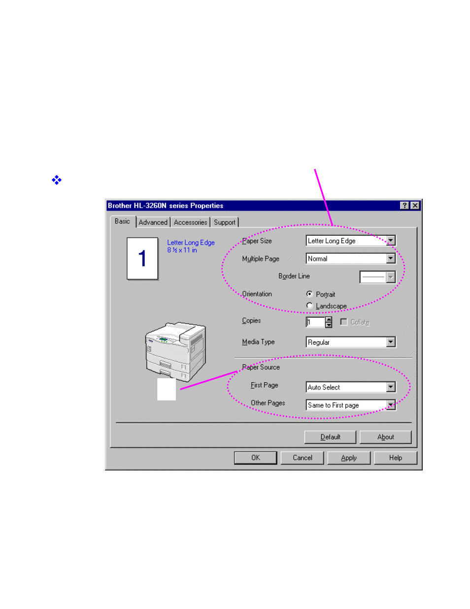 Basic tab | Brother HL-3260N User Manual | Page 61 / 276
