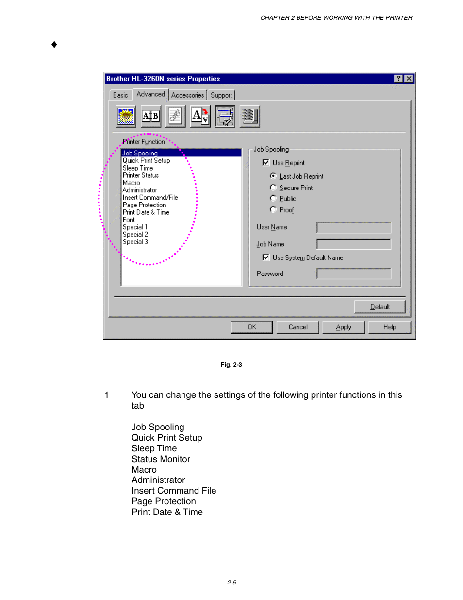 Device options | Brother HL-3260N User Manual | Page 64 / 276