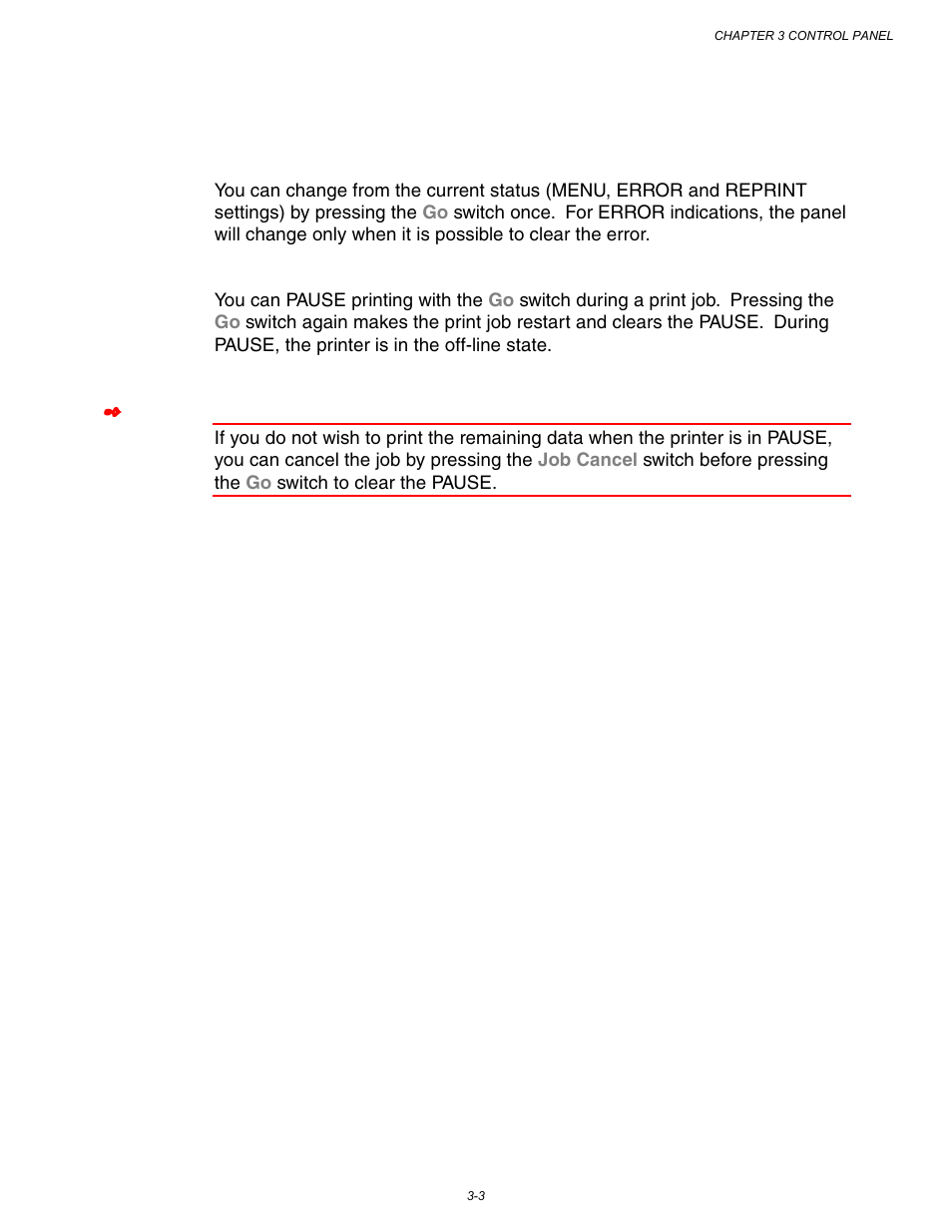 Go switch, Go switch -3 | Brother HL-3260N User Manual | Page 87 / 276