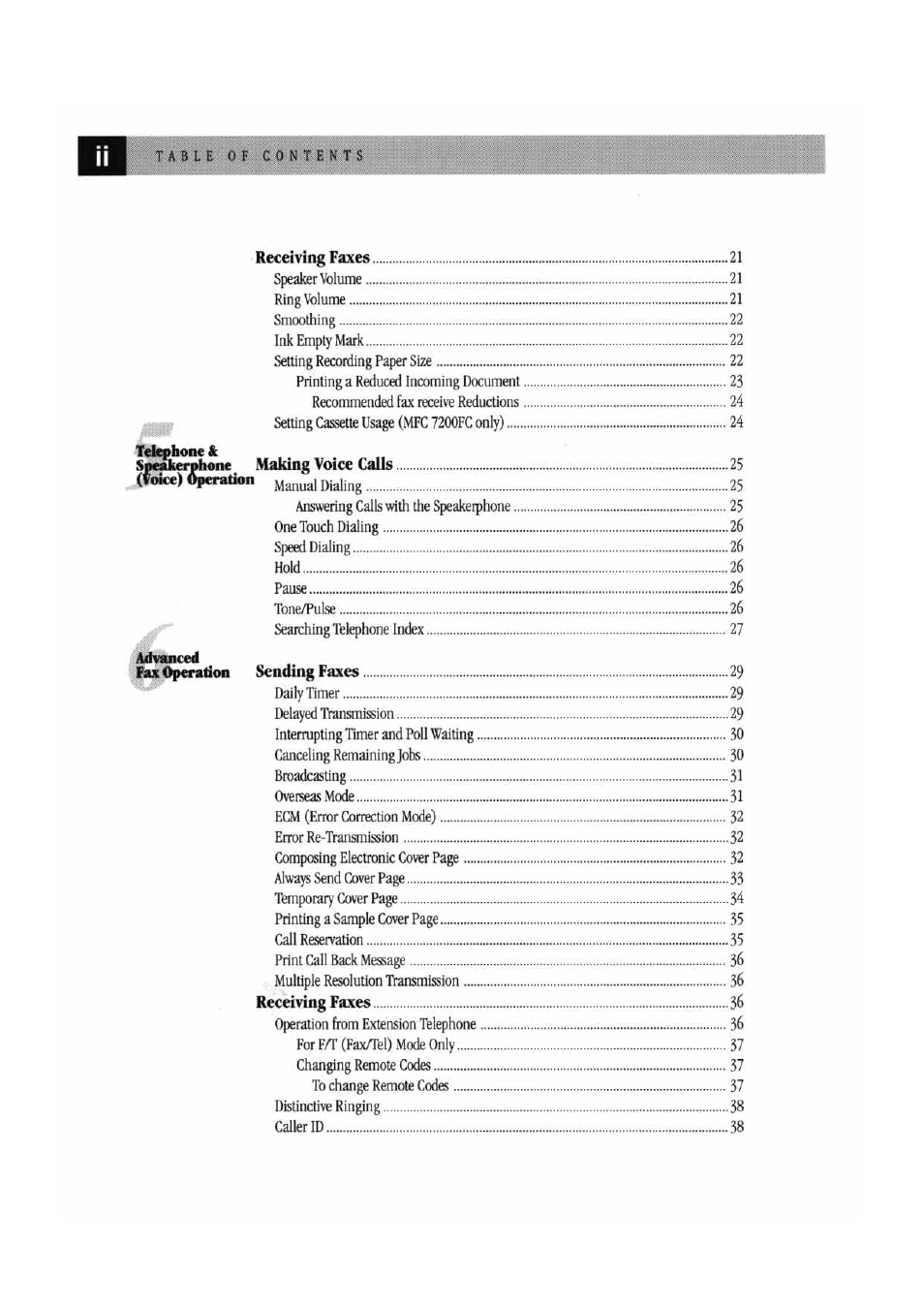 Brother MFC7000FC User Manual | Page 4 / 147