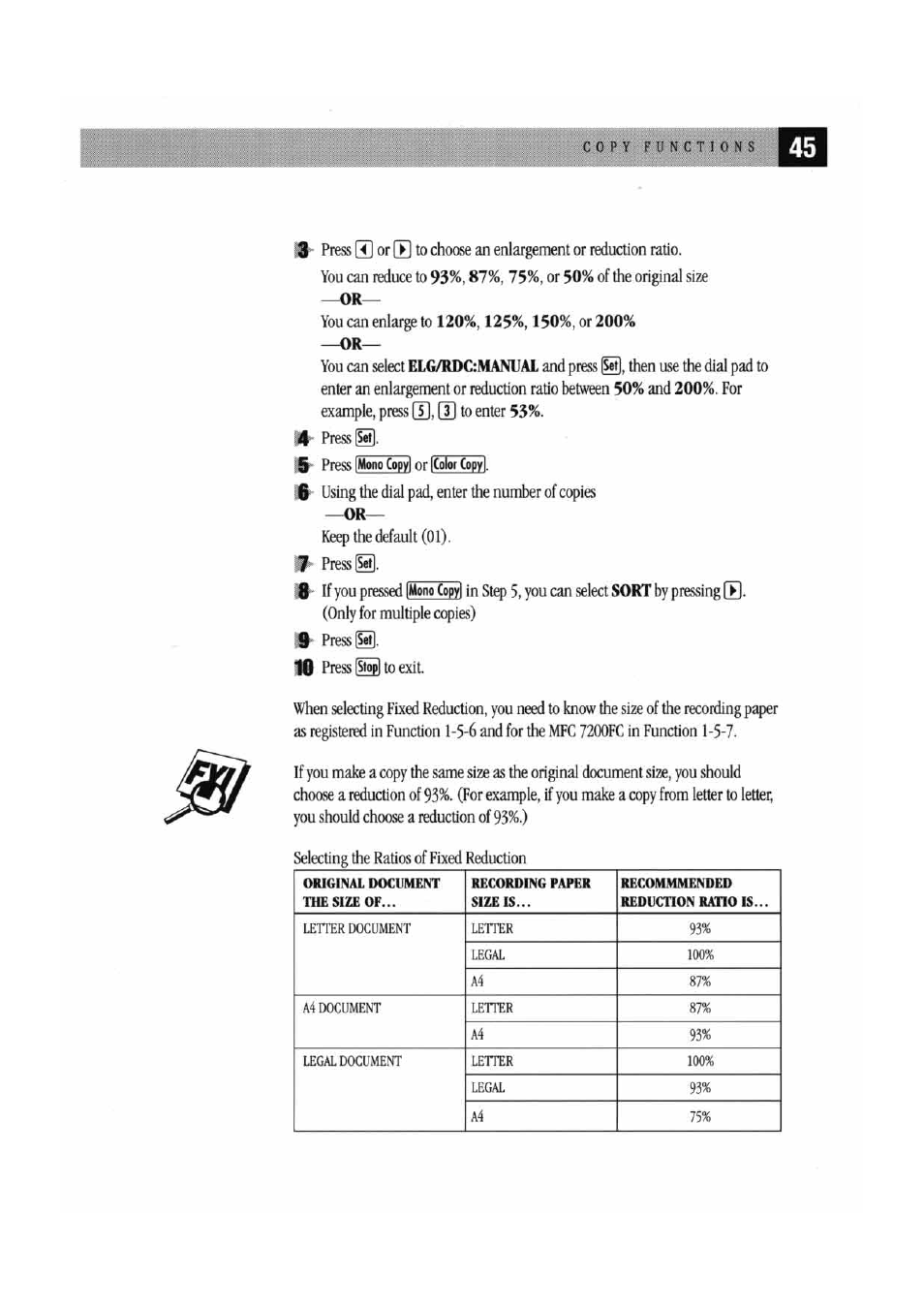Brother MFC7000FC User Manual | Page 53 / 147