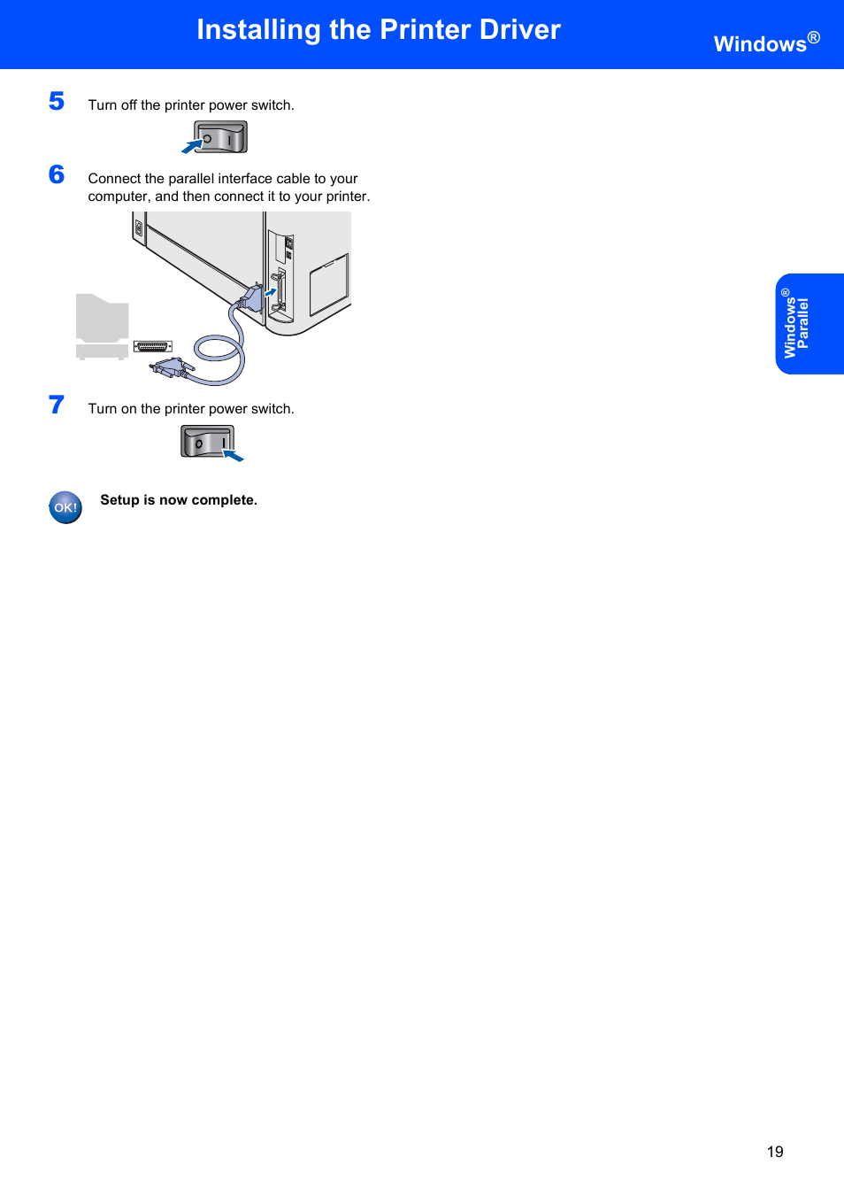 Installing the printer driver, Windows | Brother HL-4070CDW User Manual | Page 21 / 58