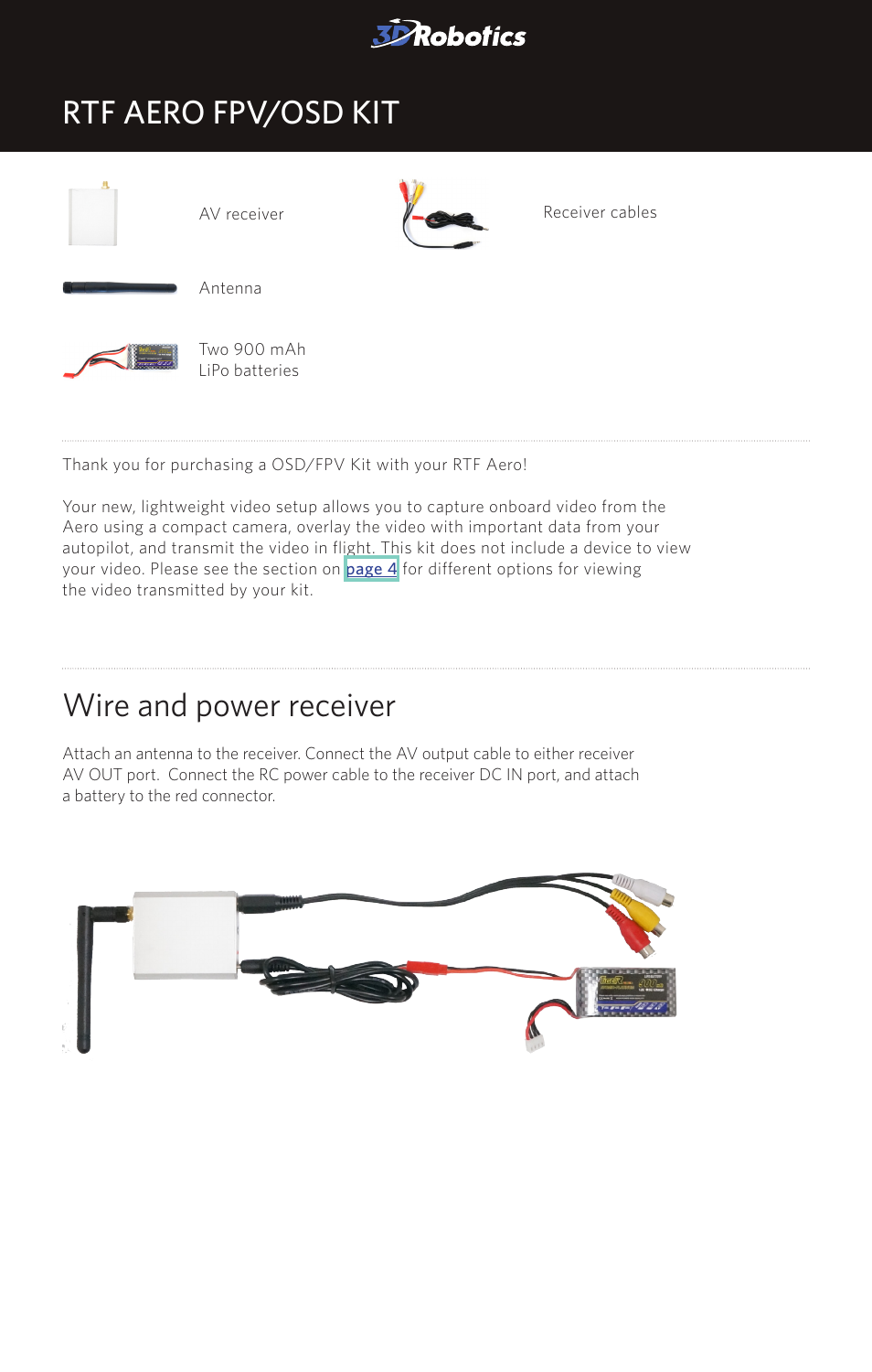 3D Robotics RTF Aero OSD User Manual | 5 pages