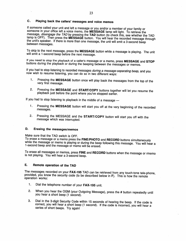 Brother FAX-195 User Manual | Page 29 / 40