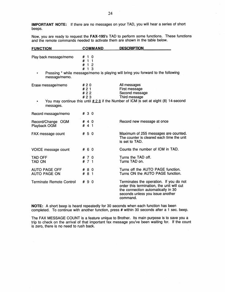 Brother FAX-195 User Manual | Page 30 / 40