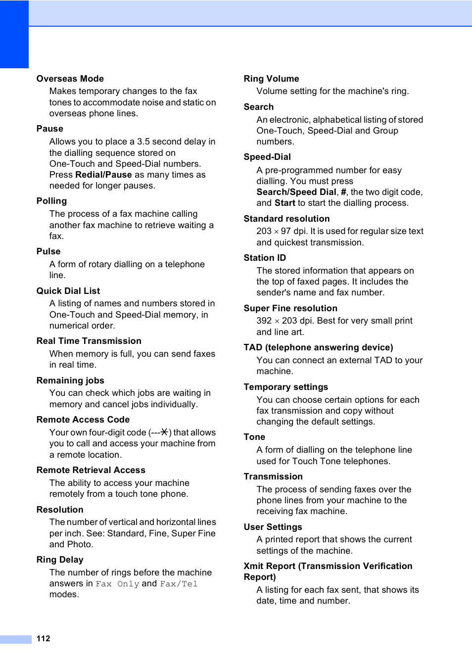 Brother FAX-1355 User Manual | Page 122 / 127
