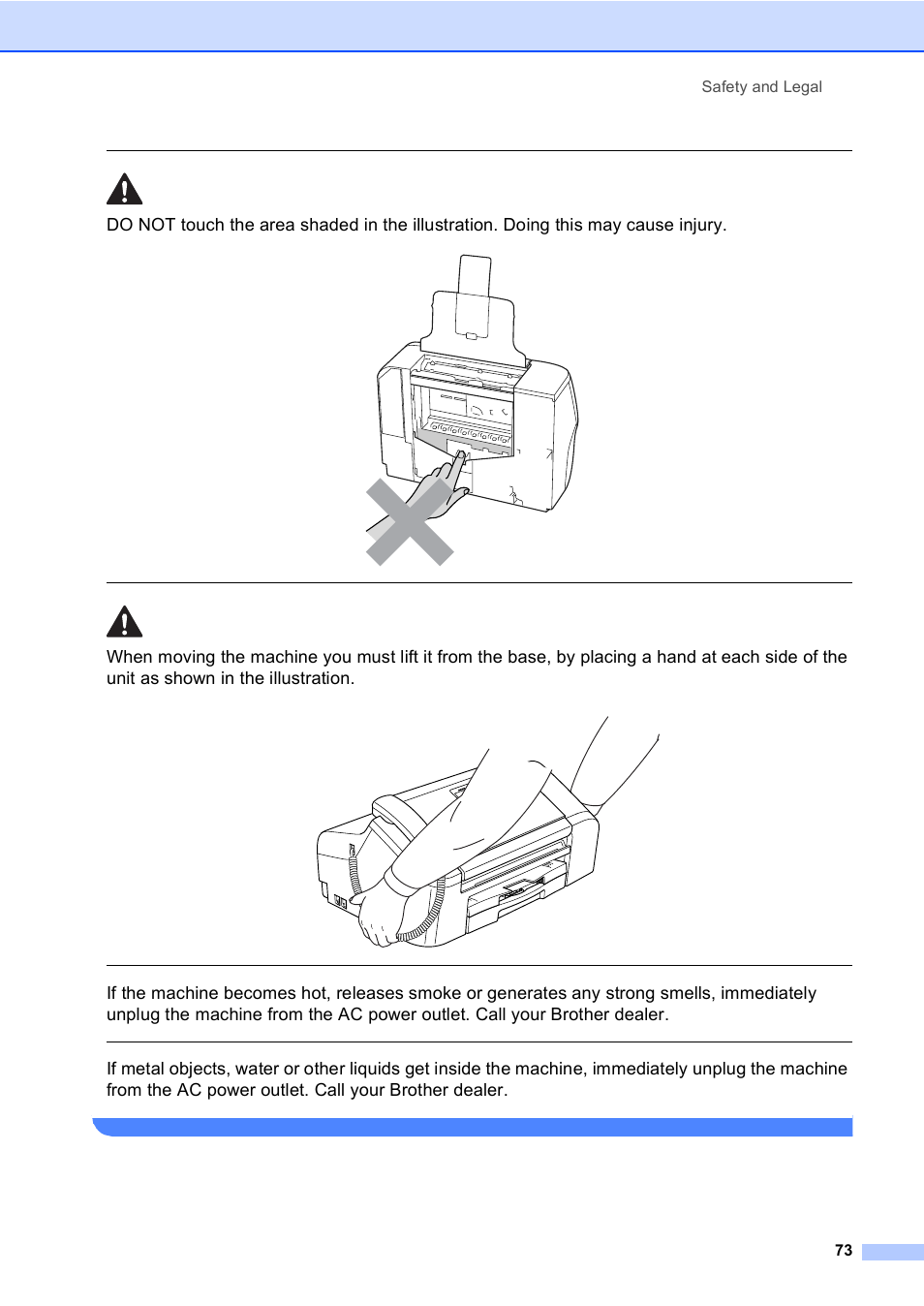 Safety and legal 73 | Brother FAX-1355 User Manual | Page 83 / 127