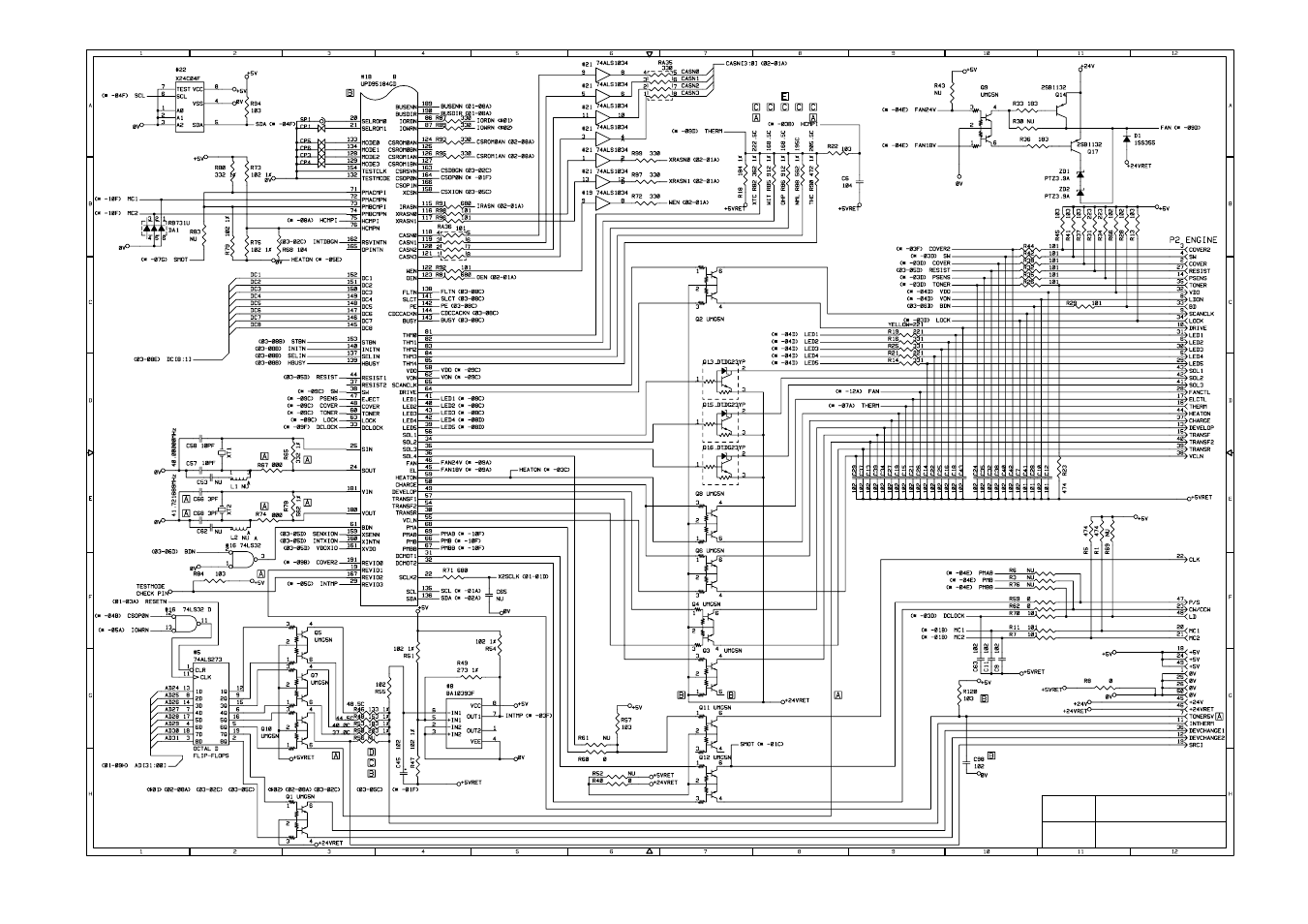 Main pcb (4/4) | Brother HL-1060 User Manual | Page 99 / 105