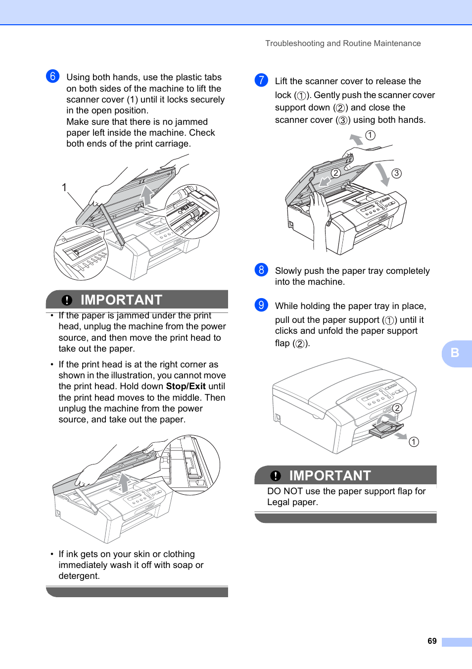 Important | Brother DCP-193C User Manual | Page 77 / 118