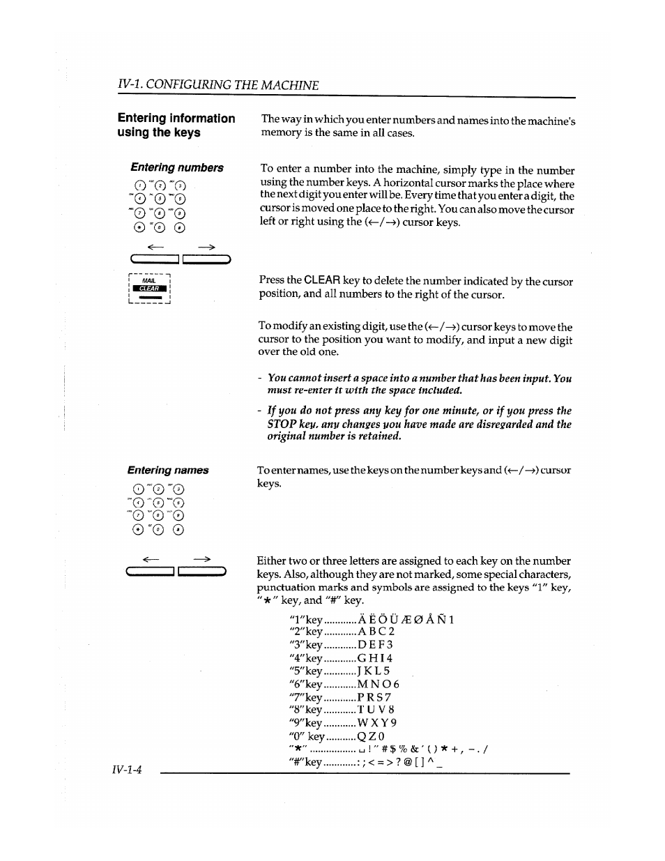 Entering information using the keys | Brother Fax-410M User Manual | Page 58 / 164