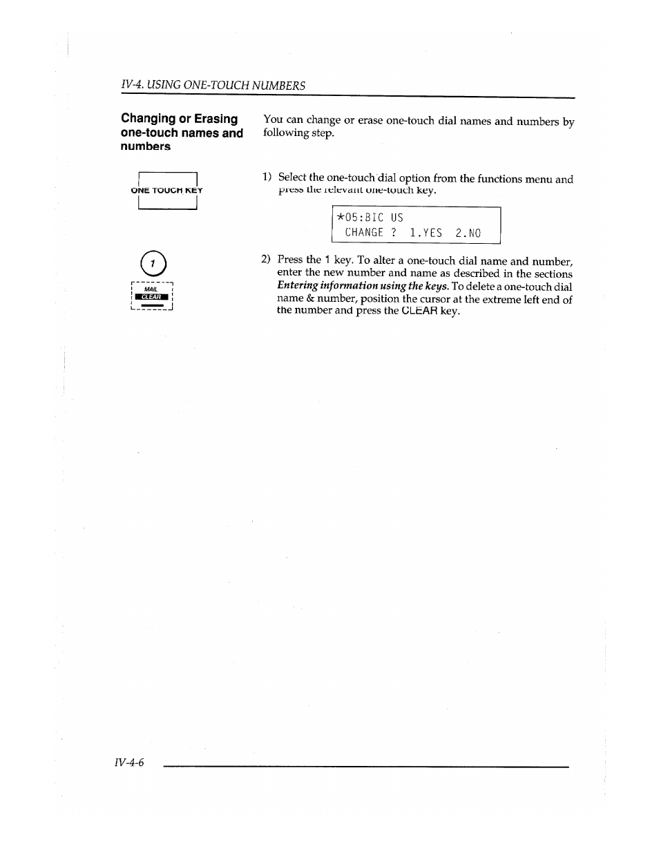 One-touch names and following step, Numbers | Brother Fax-410M User Manual | Page 82 / 164