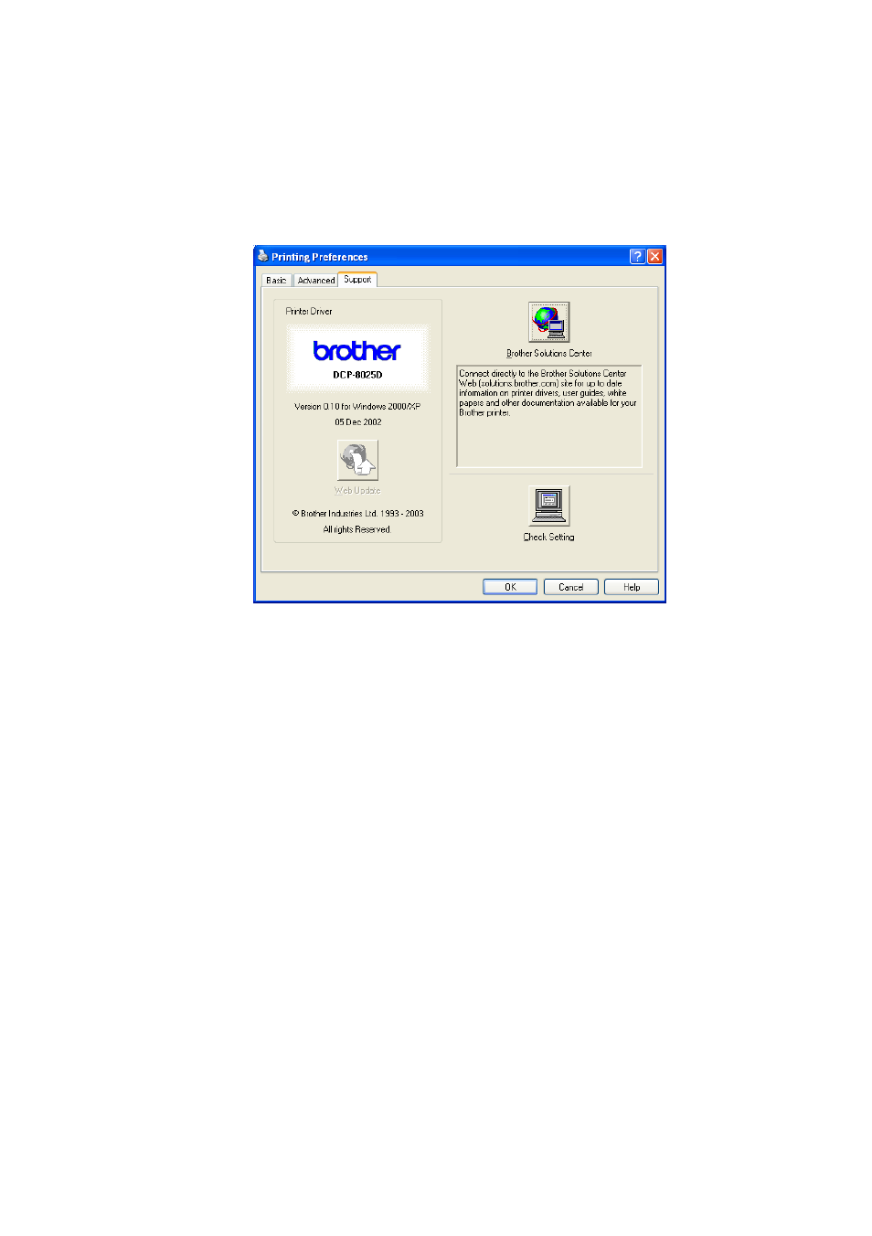 Support tab, Support tab -16 | Brother DCP8020 User Manual | Page 111 / 282