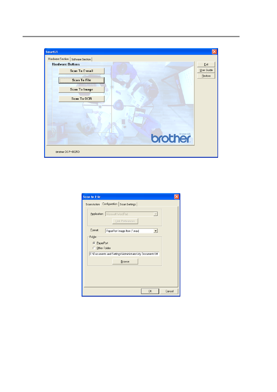Scan to file, Scan to file -7 | Brother DCP8020 User Manual | Page 162 / 282