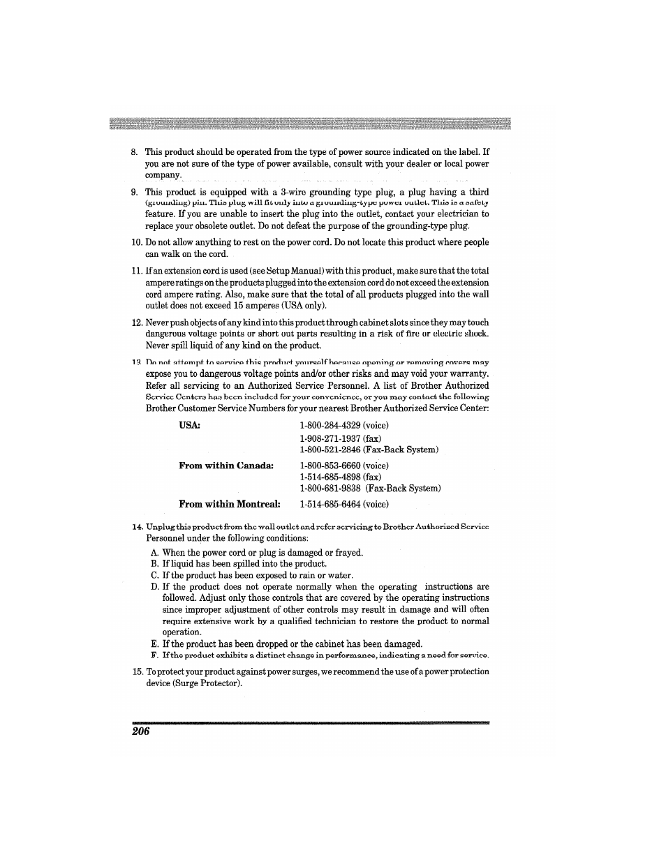 Brother MFC7650MC User Manual | Page 218 / 226