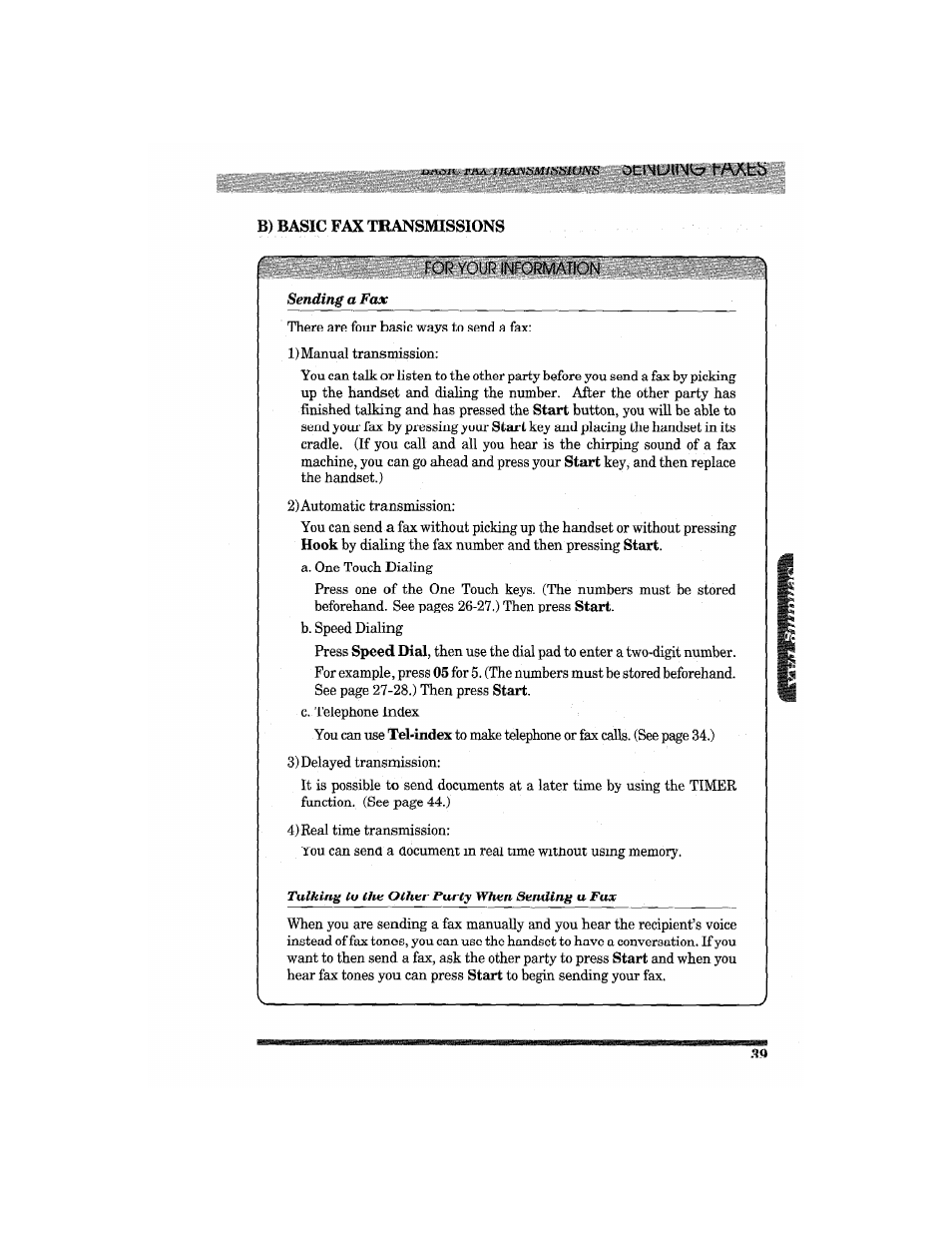 B) basic fax transmissions, Rjia i k.v\k.n/.s.sia'vh' ohmuuntc? l“aat:i | Brother MFC7650MC User Manual | Page 51 / 226